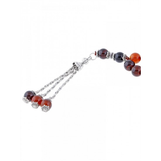 Masbaha Unisex Genuine Agate Prayer Beads ANM-19 image