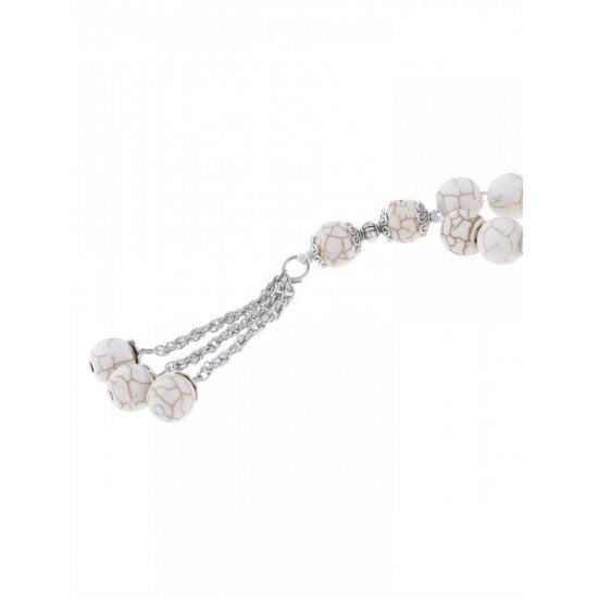 Masbaha Unisex Genuine Magnesite Stone Prayer Beads ANM-20 image