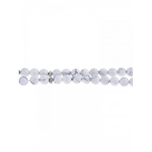 Masbaha Unisex White Chalk Magnesite Prayer Beads ANM-22 image