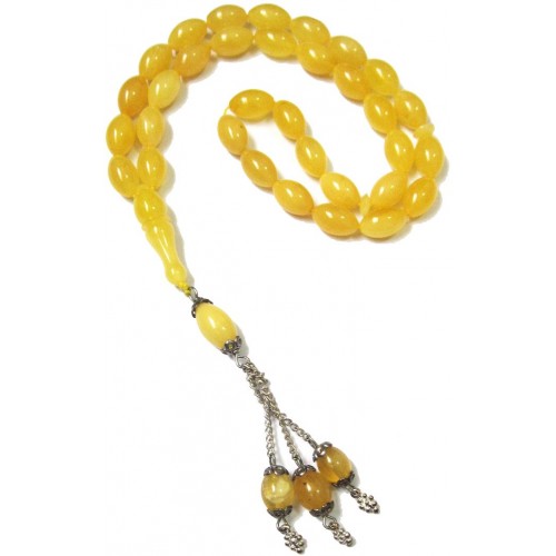 Amber Oval Cut Rosary Yellow ANM-30 image