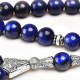 De Hari's Diamond Men's Silver Plated Lapıs Lazuli Prayer Beads ANM-33 image