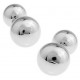 Look Stylish Silver Ball Shape Personalized Fashion Mens French Shirt Silver Cufflinks CFL-04 image