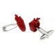 Look Stylish Real Heart Shape Red Cufflinks For Lovers CFL-33 image