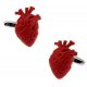 Look Stylish Real Heart Shape Red Cufflinks For Lovers CFL-33 image