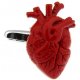 Look Stylish Real Heart Shape Red Cufflinks For Lovers CFL-33 image