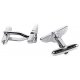 Showing image for Look Stylish Bently logo Silver Cufflinks for Men CFL-63 Look Stylish Bently logo Silver Cufflinks for Men CFL-63 image
