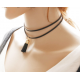 Women Fashion Romantic Pendant Retro Necklace N-14 (Black) image