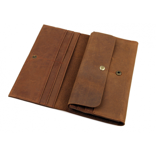Men's Style Double Layer Card Holder Boarding Long Wallet |image