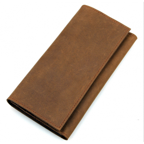 Men's Style Double Layer Card Holder Boarding Long Wallet |image