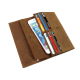 Men's Style Double Layer Card Holder Boarding Long Wallet |image