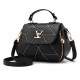 Women Fashion V Small Square Shape Black Color Handbag WB-20BK |image