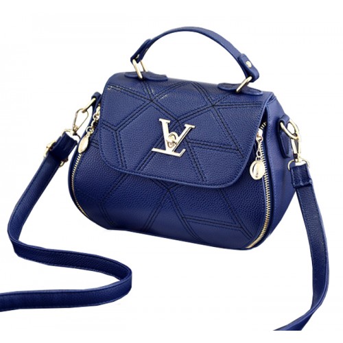 Women Fashion V Small Square Shape Blue Color Handbag WB-20BL |image