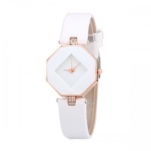 Korean Fashion White Color Temperament Diamond Ladies Watch W-16 image