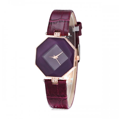 Korean Fashion Purple Color Temperament Diamond Ladies Watch W-16 image